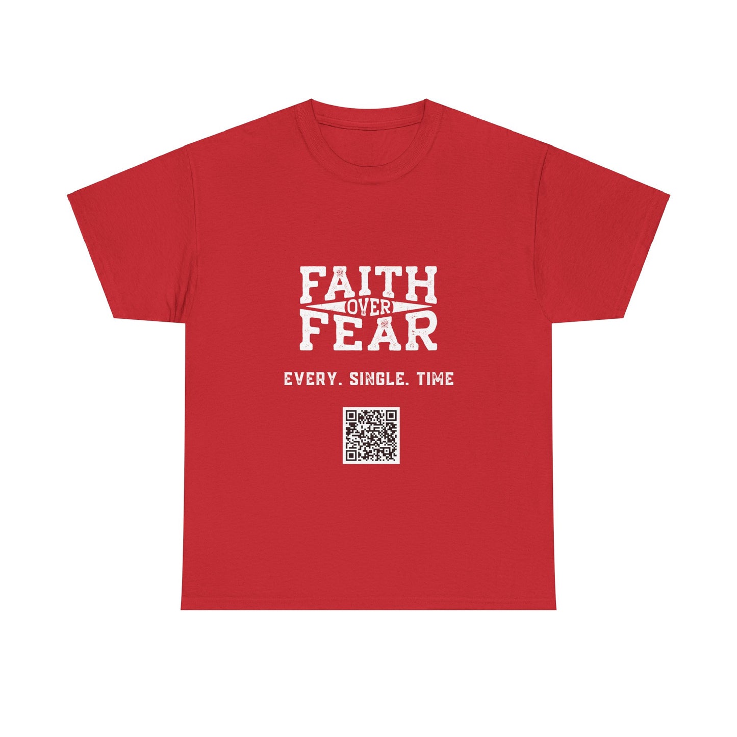 Faith Over Fear Unisex Heavy Cotton Tee - Empowering Spiritual Graphic T-Shirt