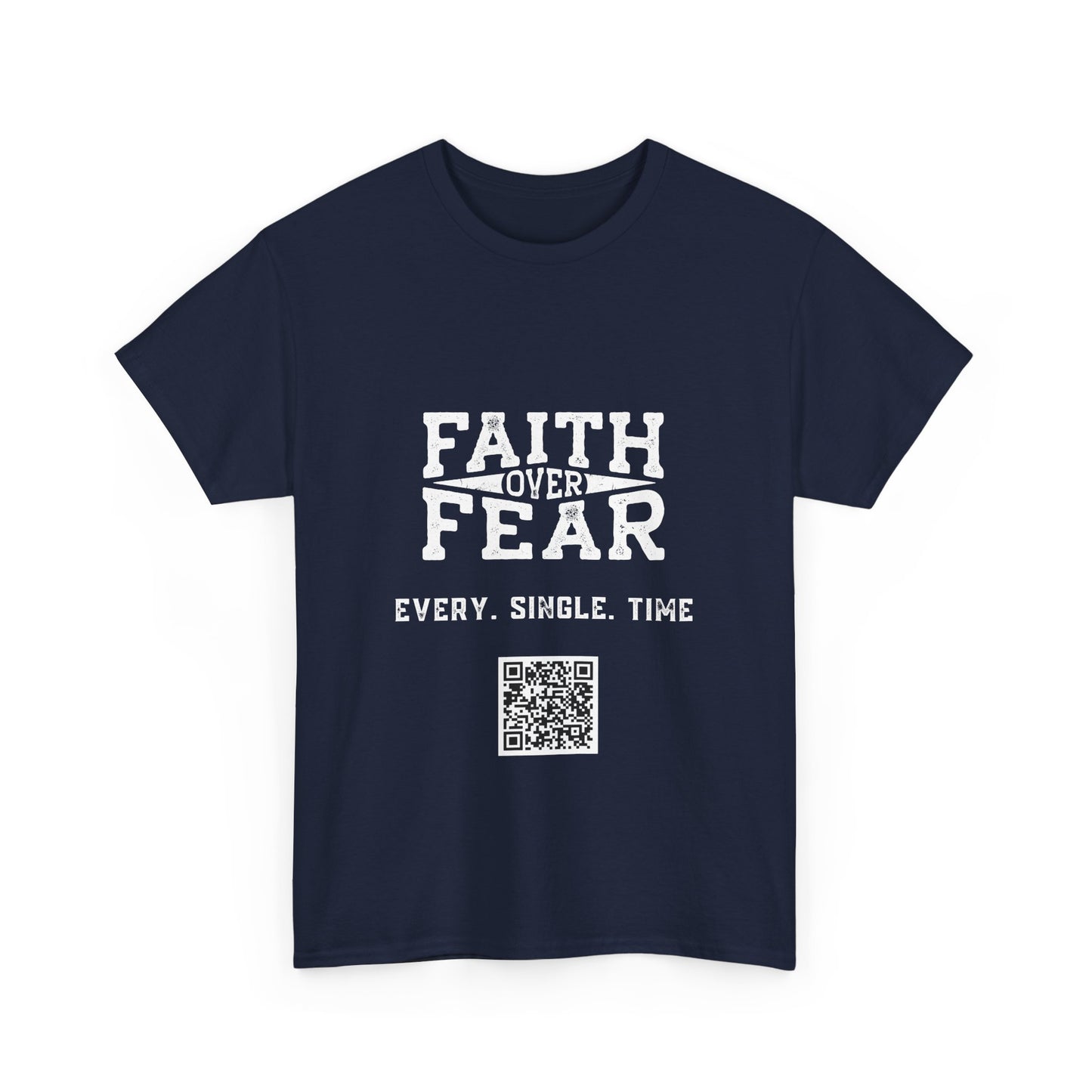 Faith Over Fear Unisex Heavy Cotton Tee - Empowering Spiritual Graphic T-Shirt