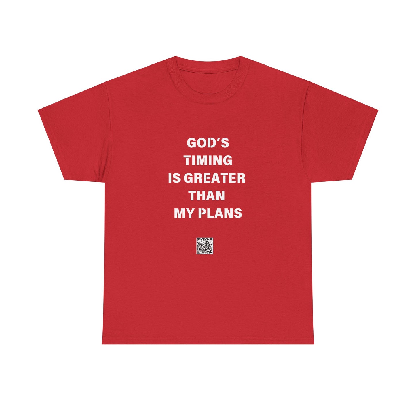 God's Timing is Greater Than My Plans Unisex Heavy Cotton Tee - Empowering Spiritual Graphic T-Shirt