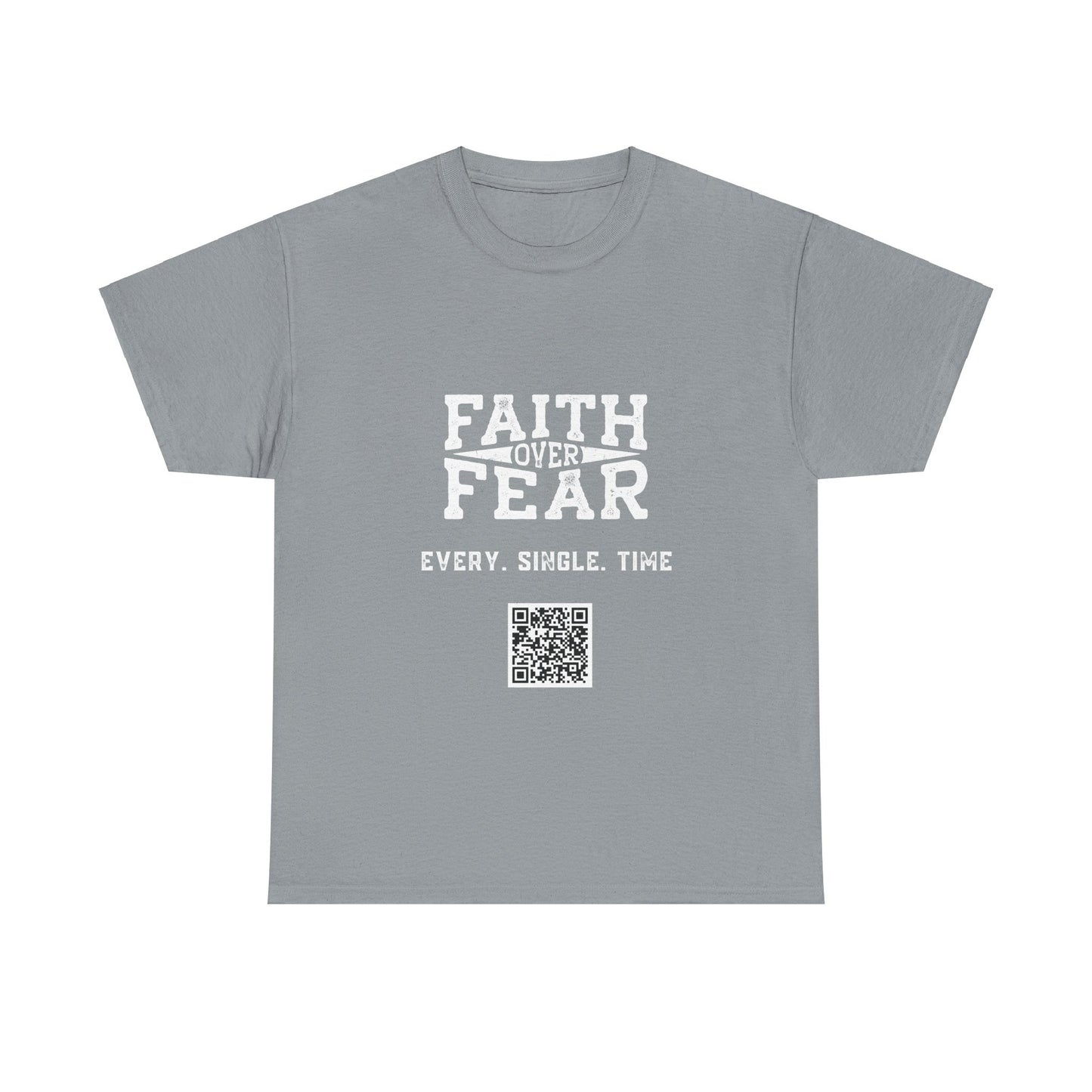 Faith Over Fear Unisex Heavy Cotton Tee - Empowering Spiritual Graphic T-Shirt