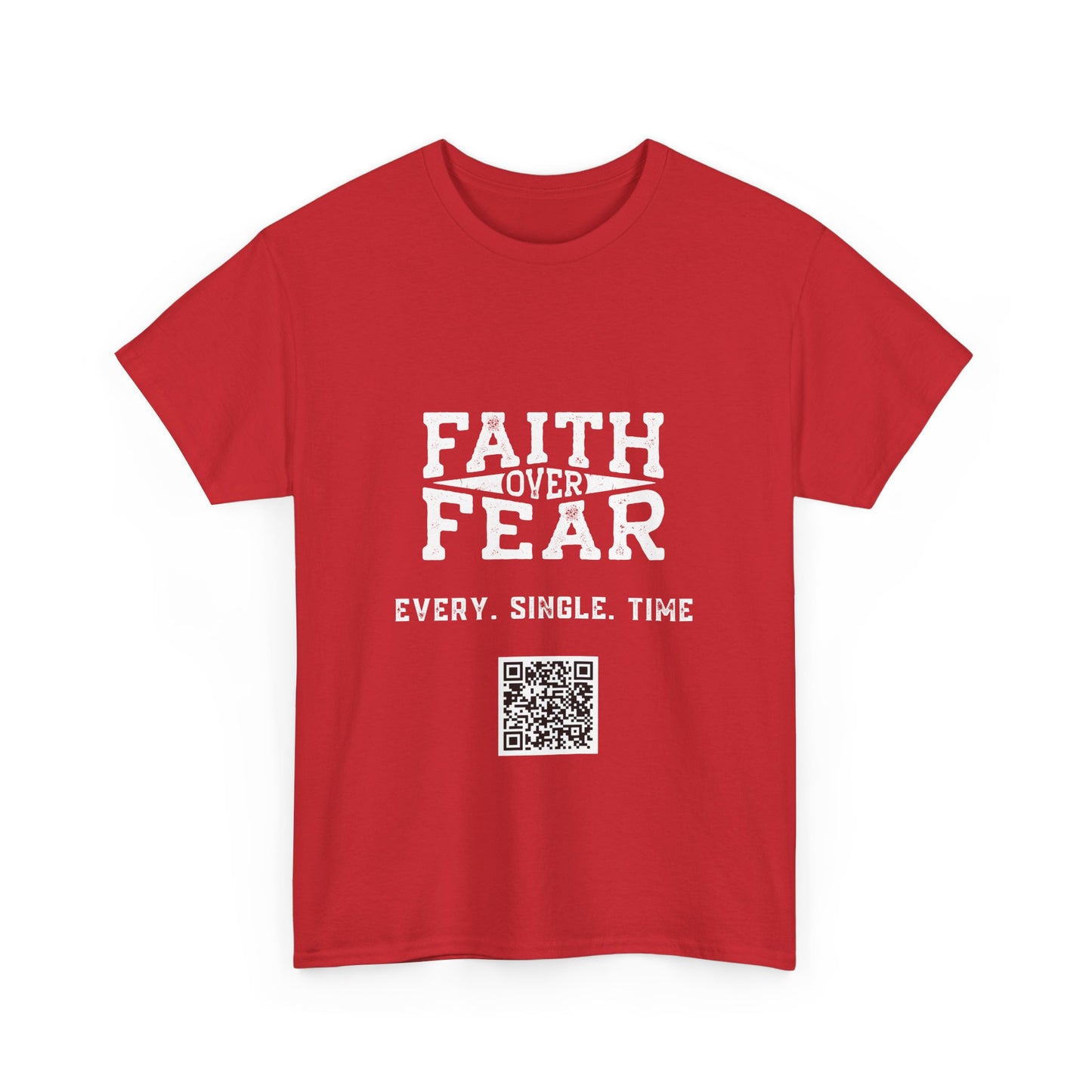 Faith Over Fear Unisex Heavy Cotton Tee - Empowering Spiritual Graphic T-Shirt