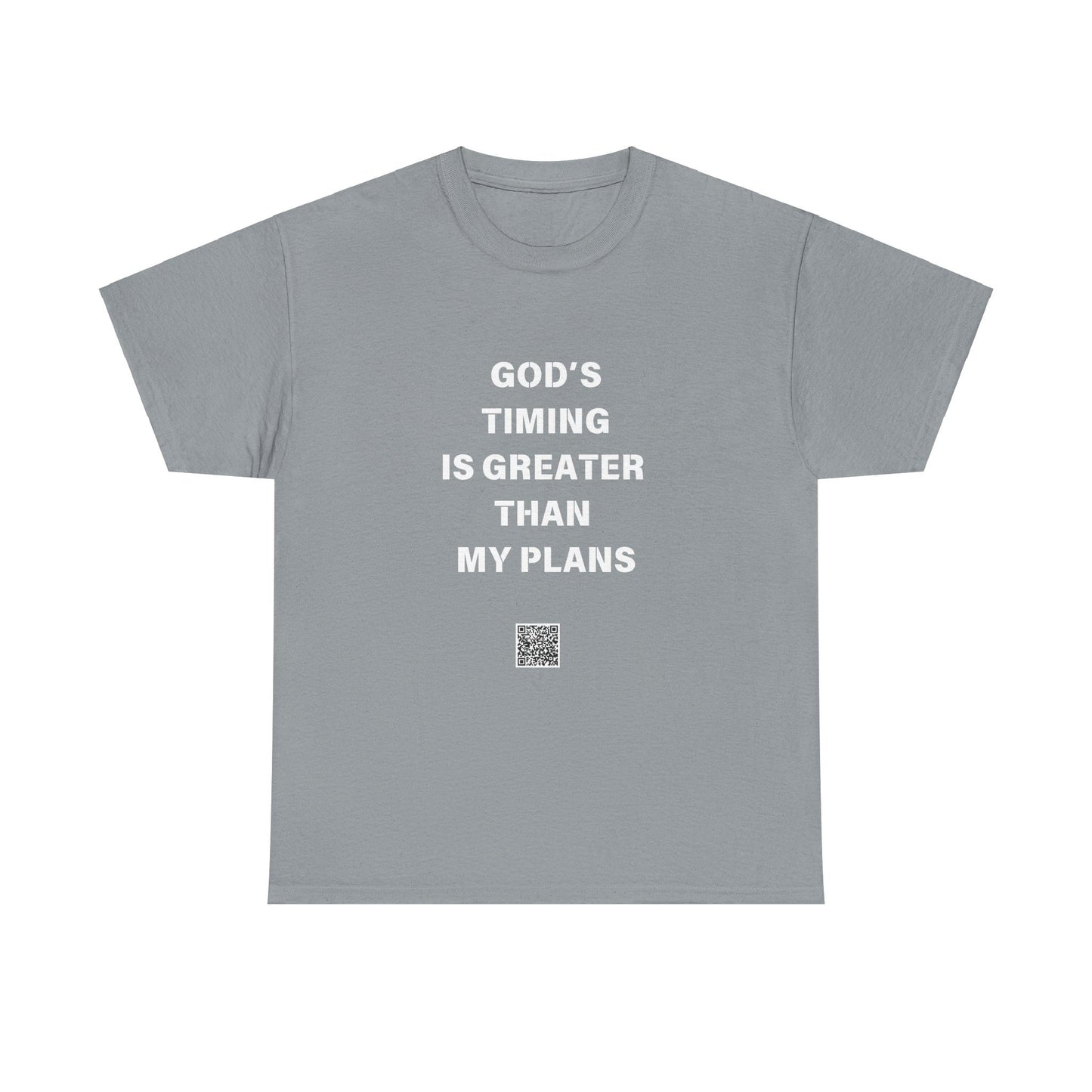 God's Timing is Greater Than My Plans Unisex Heavy Cotton Tee - Empowering Spiritual Graphic T-Shirt