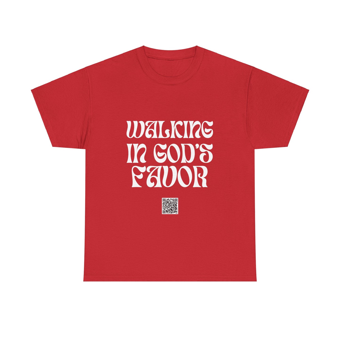 Walking In God's Favor Unisex Heavy Cotton Tee - Empowering Spiritual Graphic T-Shirt