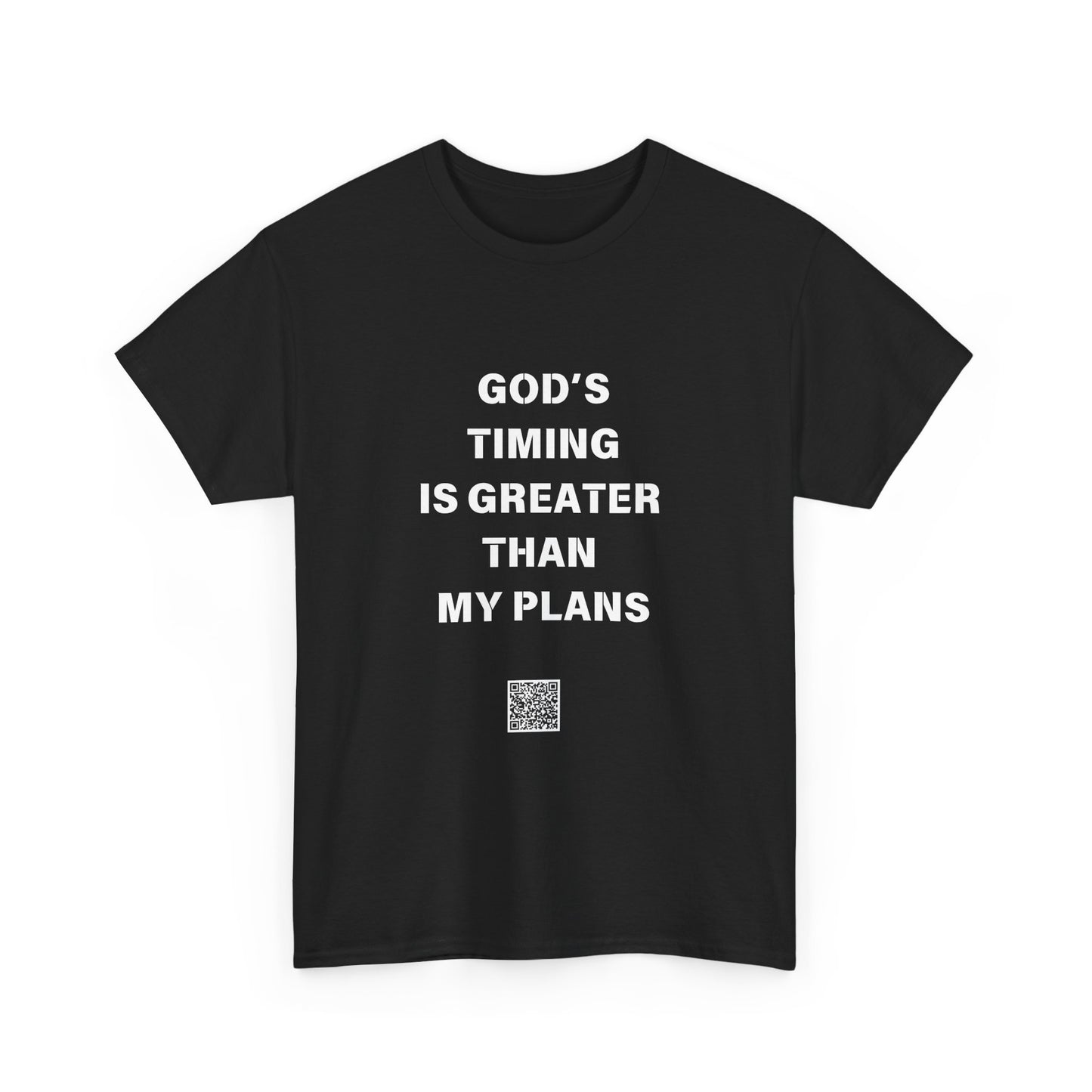 God's Timing is Greater Than My Plans Unisex Heavy Cotton Tee - Empowering Spiritual Graphic T-Shirt