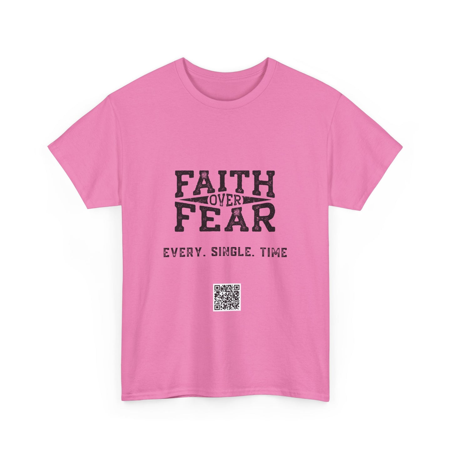Faith Over Fear Unisex Heavy Cotton Tee - Empowering Spiritual Graphic T-Shirt