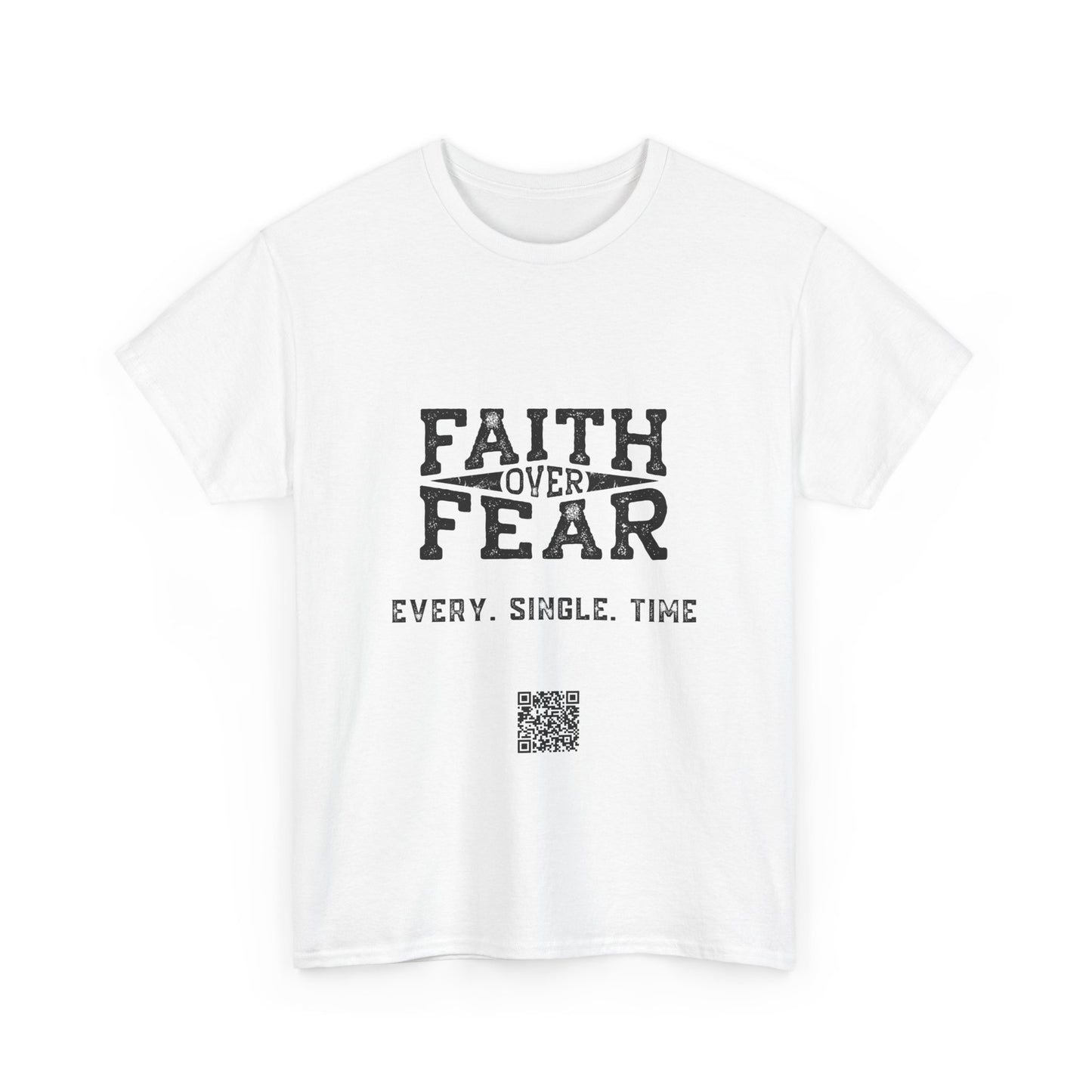 Faith Over Fear Unisex Heavy Cotton Tee - Empowering Spiritual Graphic T-Shirt