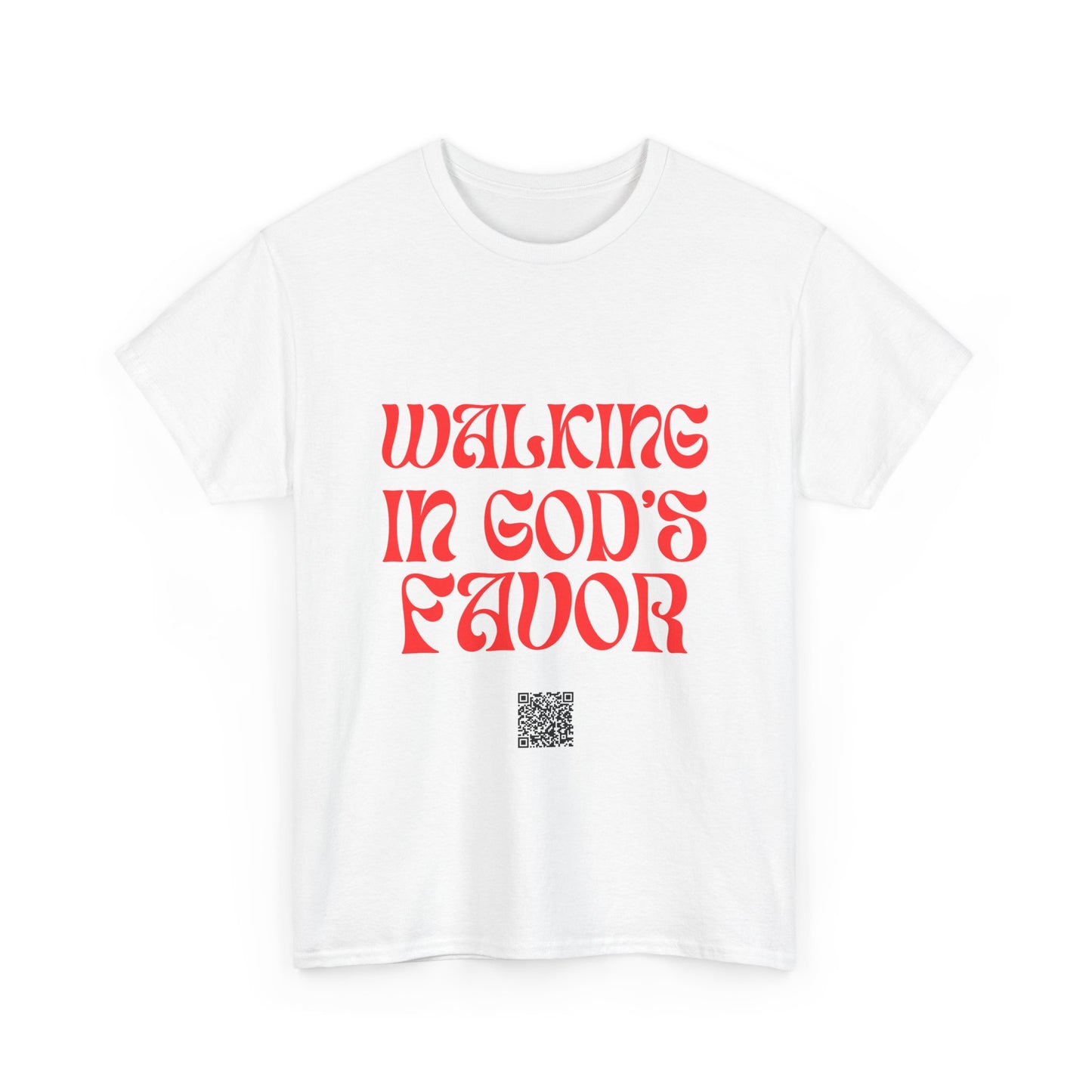 Walking In God's Favor Unisex Heavy Cotton Tee - Empowering Spiritual Graphic T-Shirt