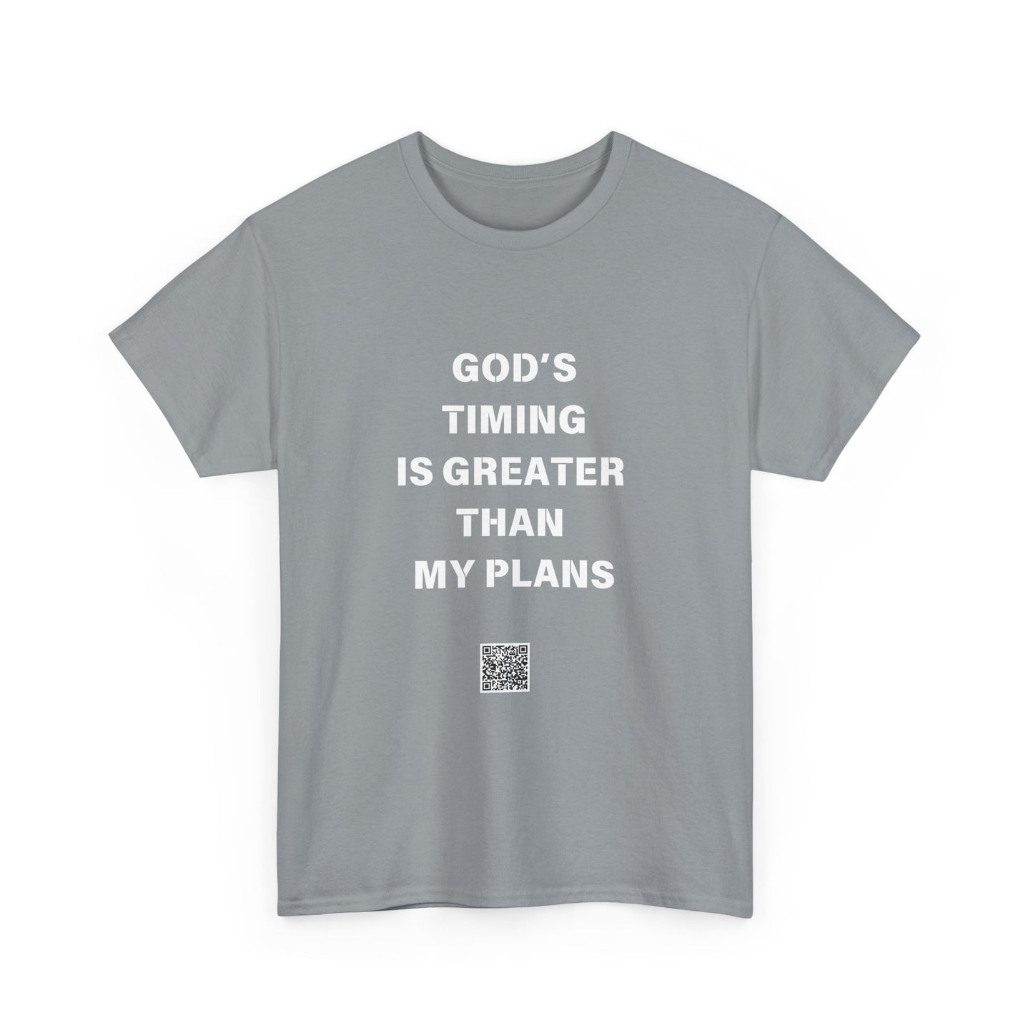 God's Timing is Greater Than My Plans Unisex Heavy Cotton Tee - Empowering Spiritual Graphic T-Shirt