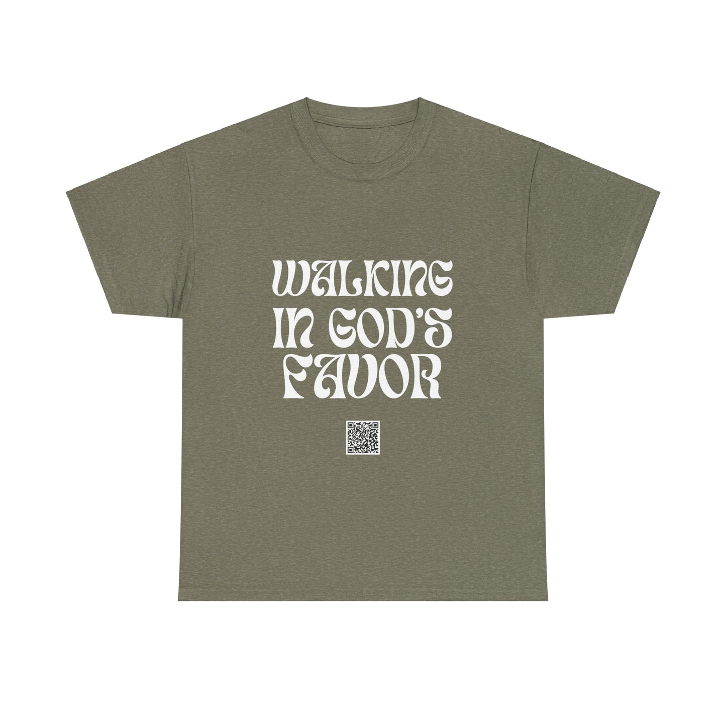 Walking In God's Favor Unisex Heavy Cotton Tee - Empowering Spiritual Graphic T-Shirt
