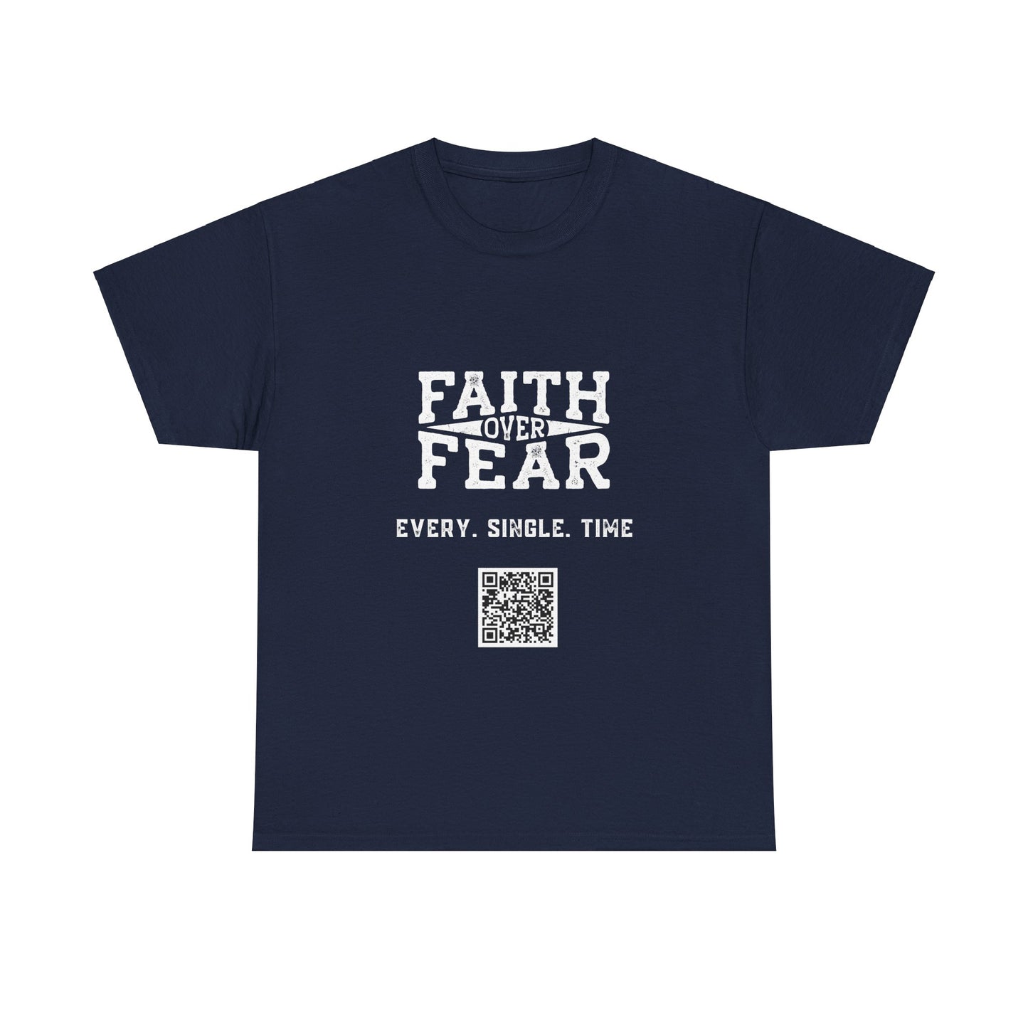 Faith Over Fear Unisex Heavy Cotton Tee - Empowering Spiritual Graphic T-Shirt