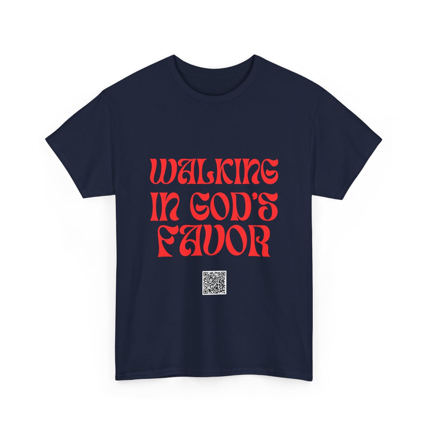 Walking In God's Favor Unisex Heavy Cotton Tee - Empowering Spiritual Graphic T-Shirt