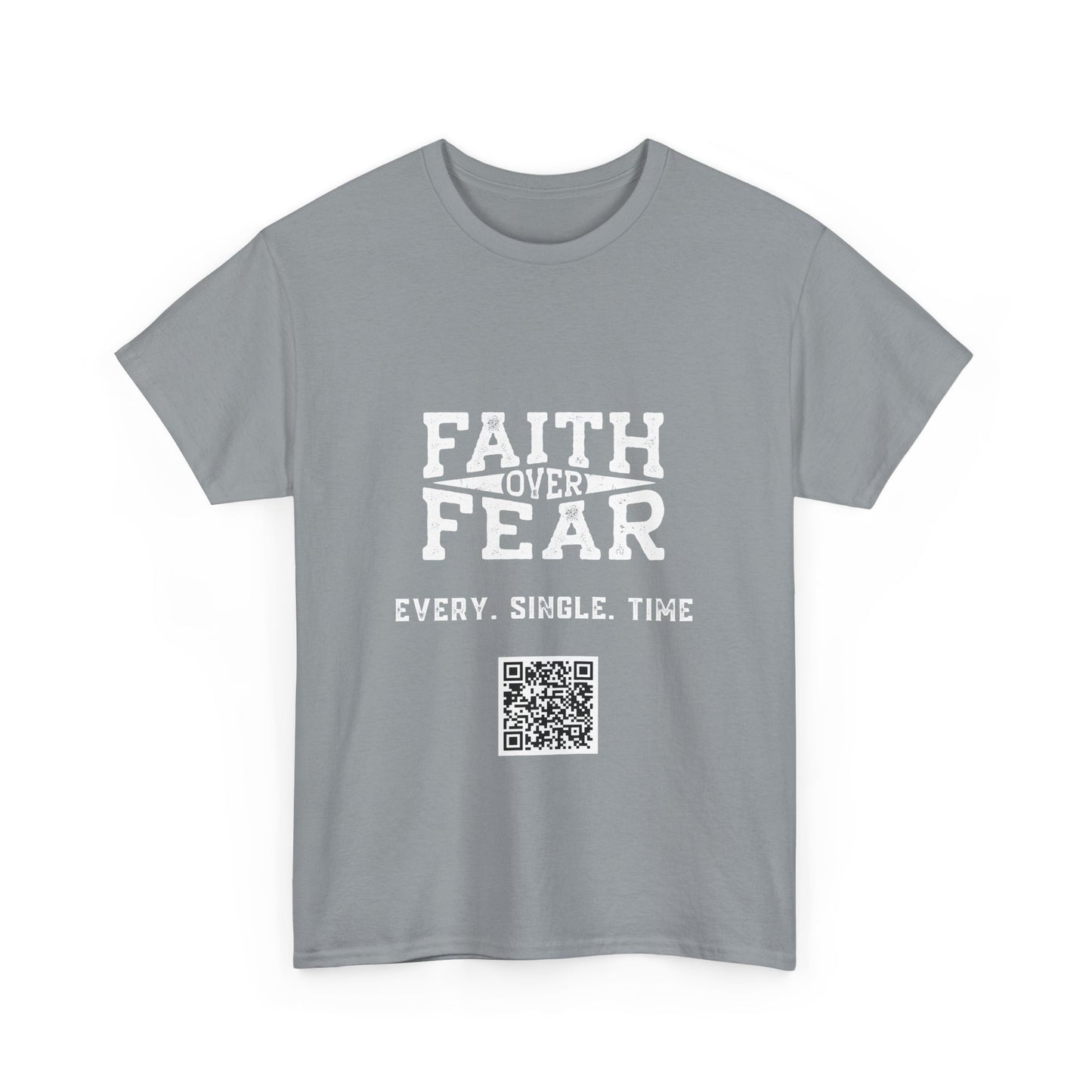 Faith Over Fear Unisex Heavy Cotton Tee - Empowering Spiritual Graphic T-Shirt