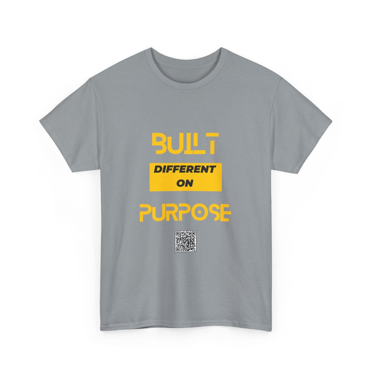 Built Different on Purpose Unisex Heavy Cotton Tee - Inspirational Graphic T-Shirt