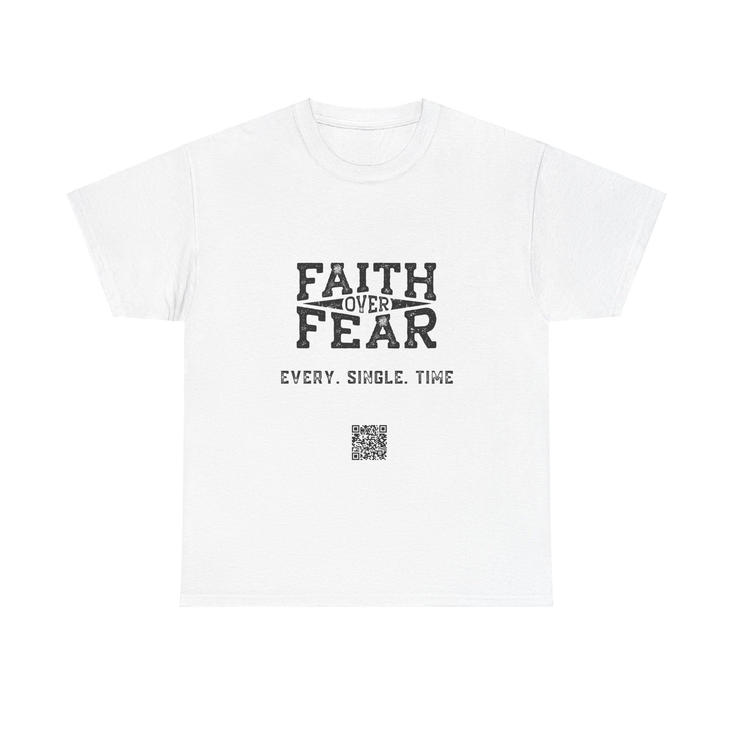 Faith Over Fear Unisex Heavy Cotton Tee - Empowering Spiritual Graphic T-Shirt