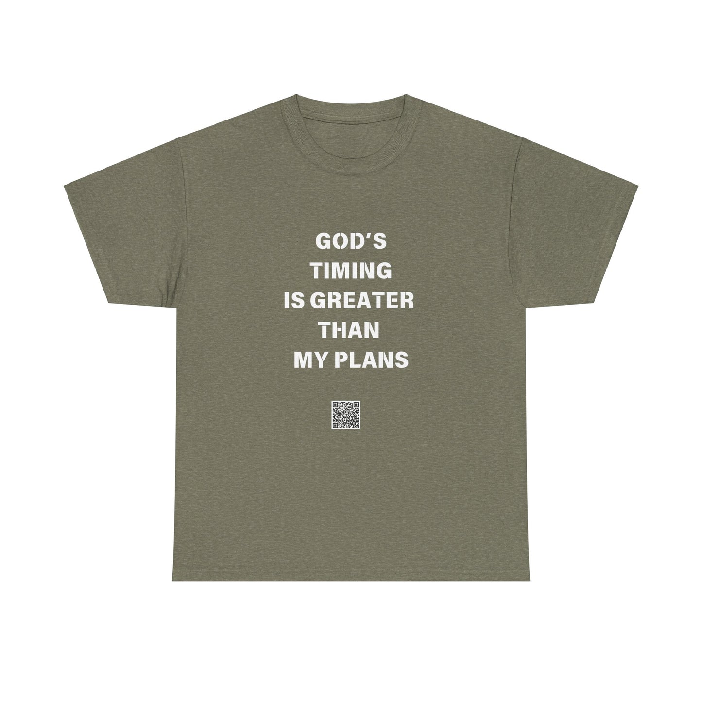 God's Timing is Greater Than My Plans Unisex Heavy Cotton Tee - Empowering Spiritual Graphic T-Shirt