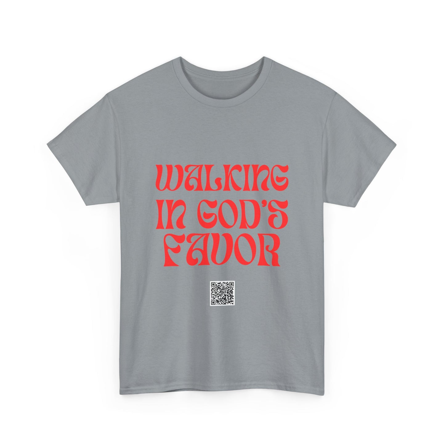 Walking In God's Favor Unisex Heavy Cotton Tee - Empowering Spiritual Graphic T-Shirt