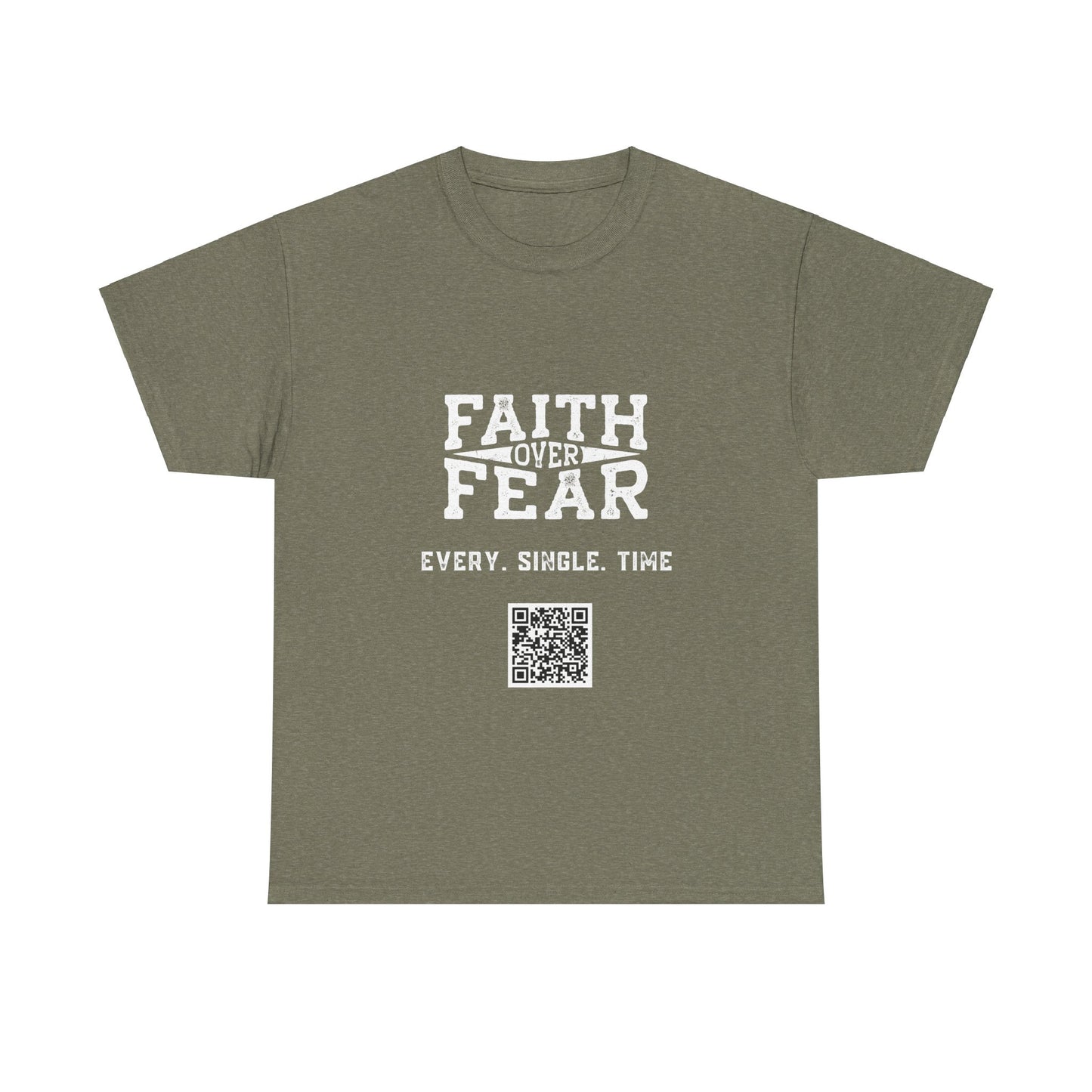 Faith Over Fear Unisex Heavy Cotton Tee - Empowering Spiritual Graphic T-Shirt