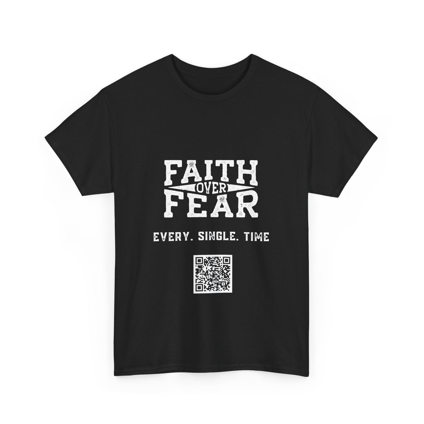 Faith Over Fear Unisex Heavy Cotton Tee - Empowering Spiritual Graphic T-Shirt