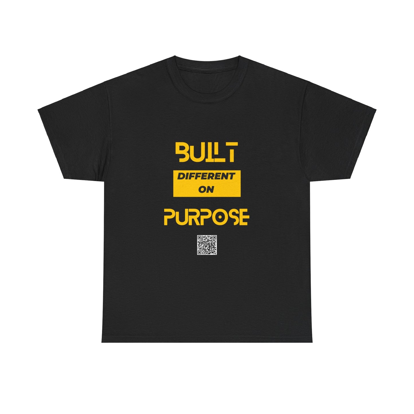 Built Different on Purpose Unisex Heavy Cotton Tee - Inspirational Graphic T-Shirt