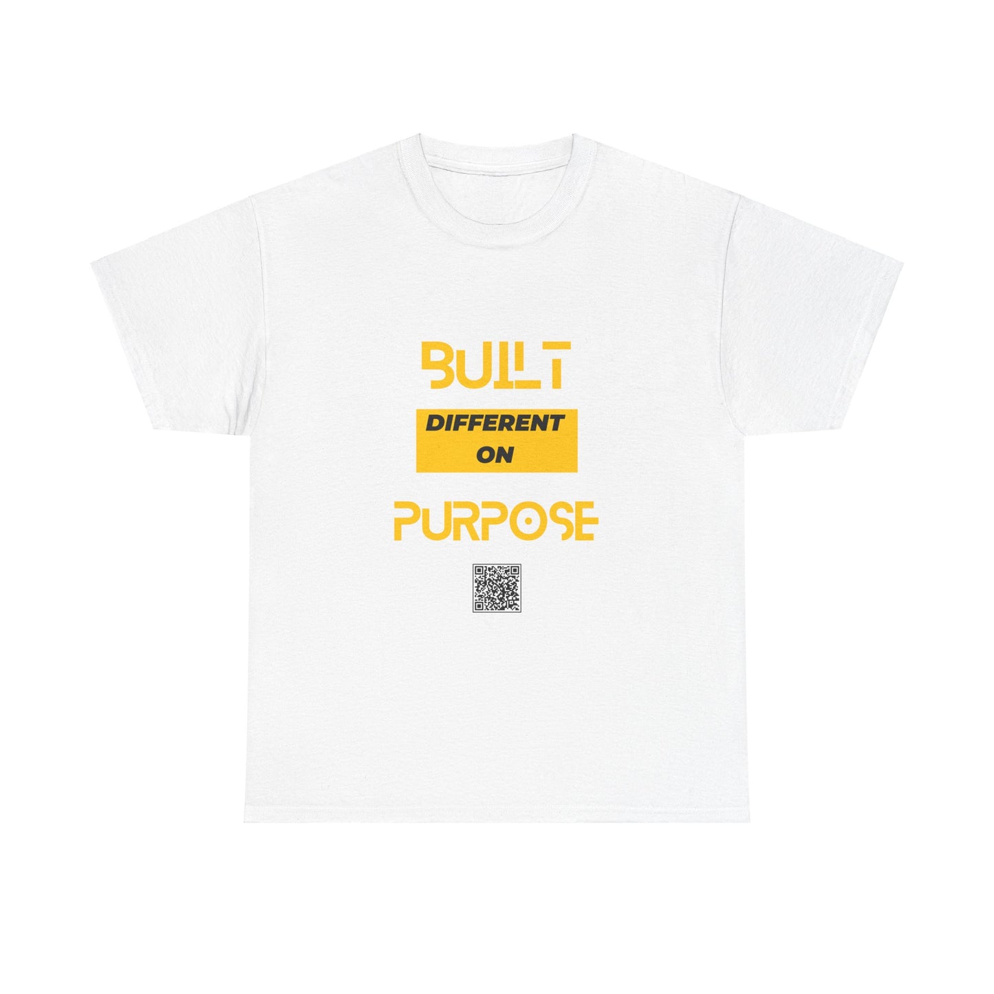 Built Different on Purpose Unisex Heavy Cotton Tee - Inspirational Graphic T-Shirt