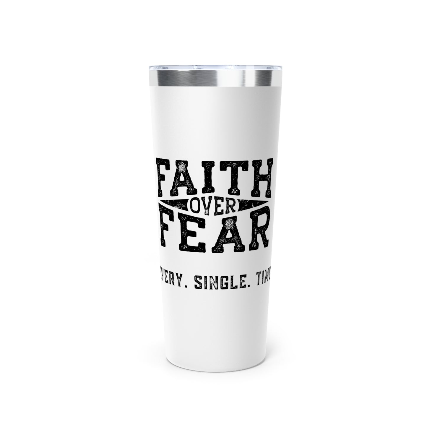 Personalized Copper Vacuum Insulated Tumbler - Faith > Fear