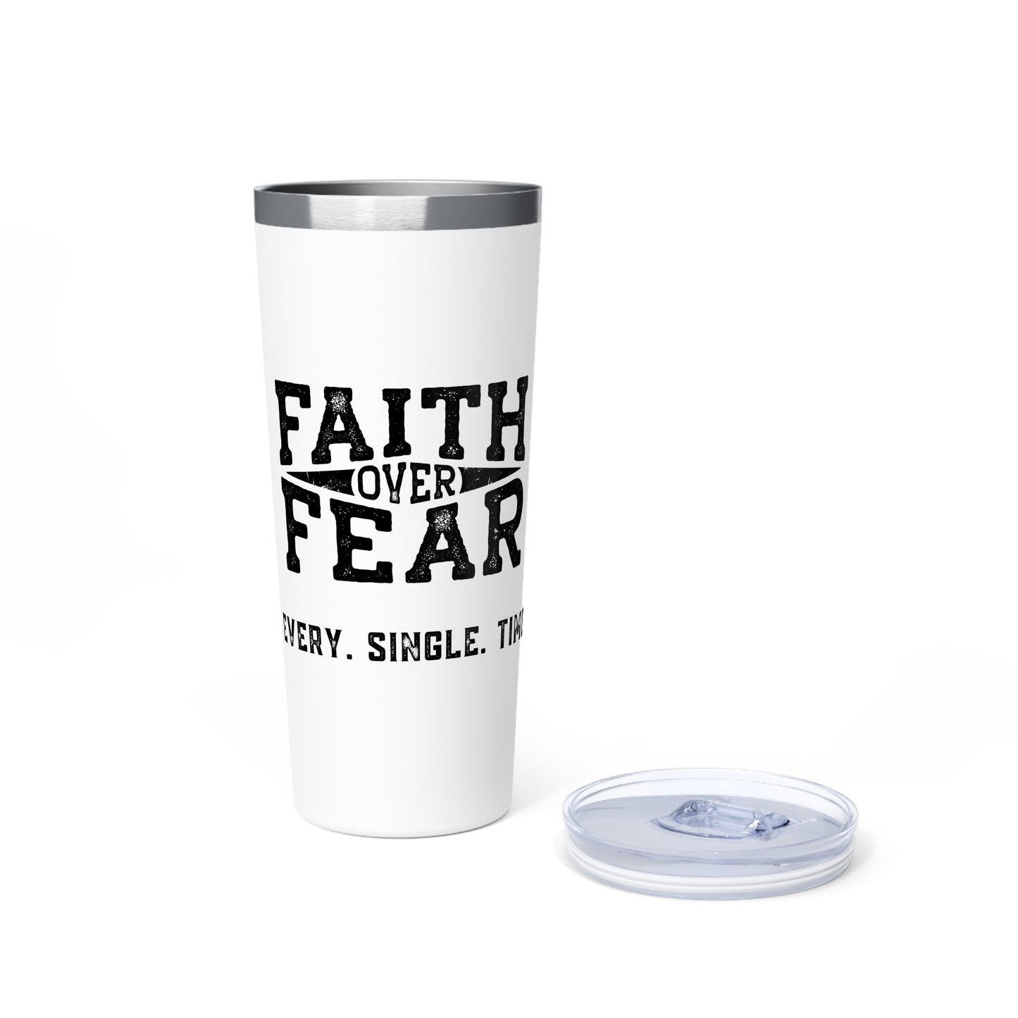 Personalized Copper Vacuum Insulated Tumbler - Faith > Fear