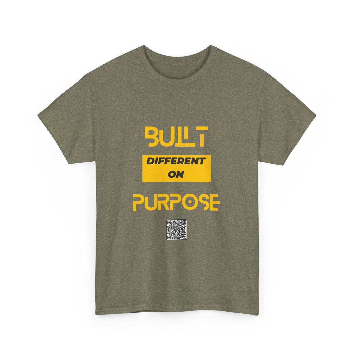 Built Different on Purpose Unisex Heavy Cotton Tee - Inspirational Graphic T-Shirt