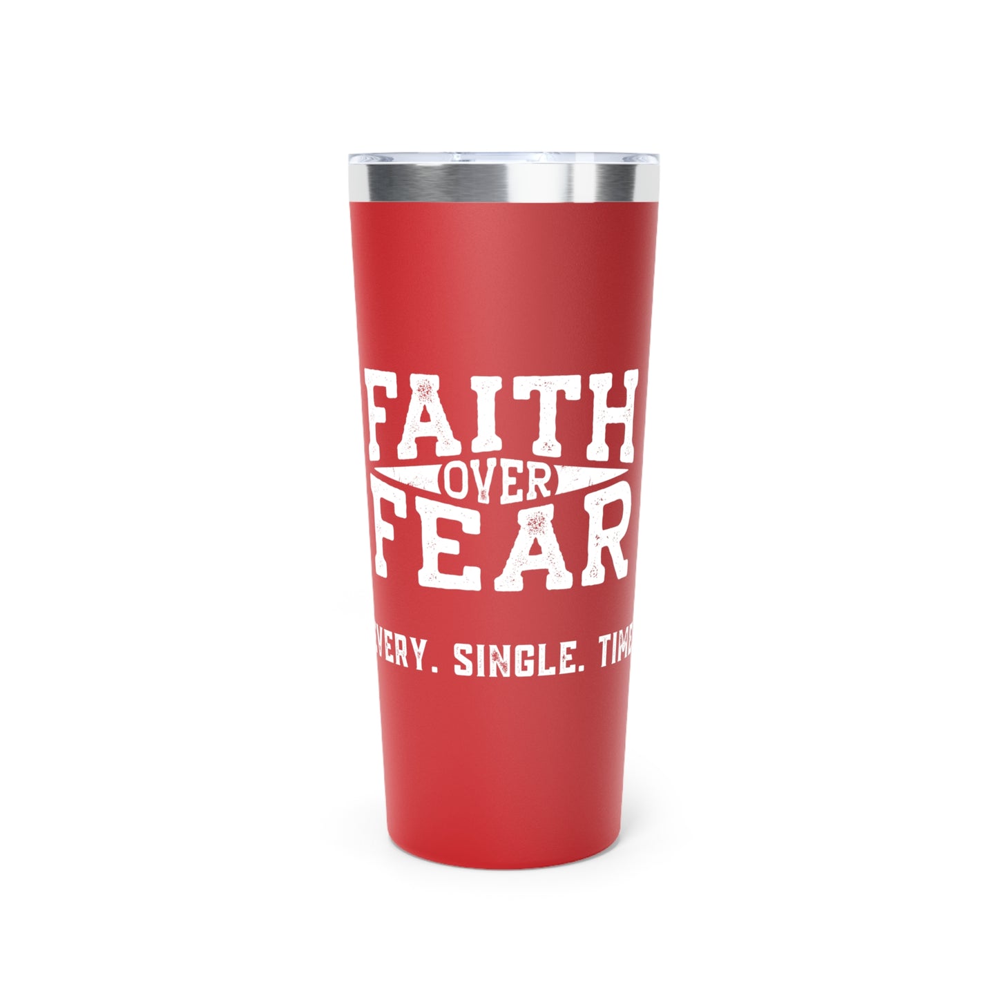 Personalized Copper Vacuum Insulated Tumbler - Faith > Fear