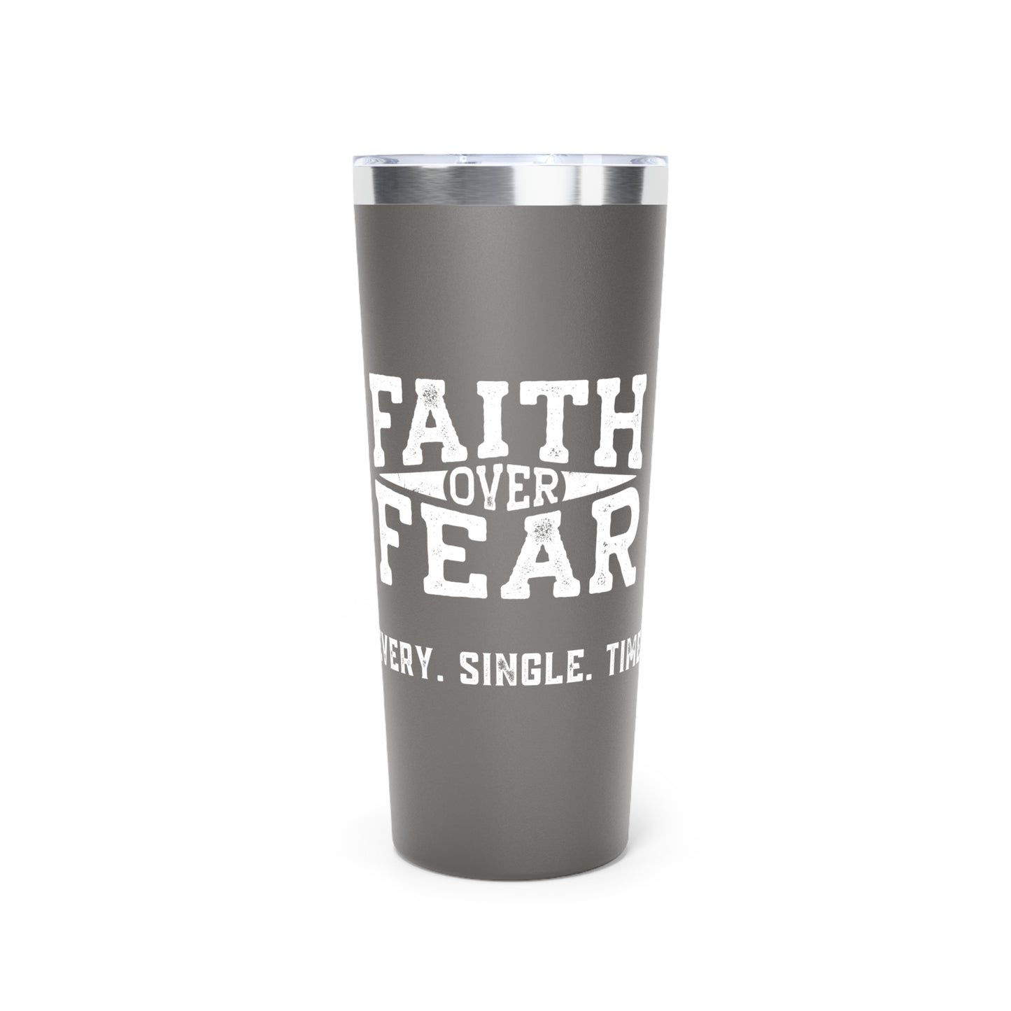 Personalized Copper Vacuum Insulated Tumbler - Faith > Fear