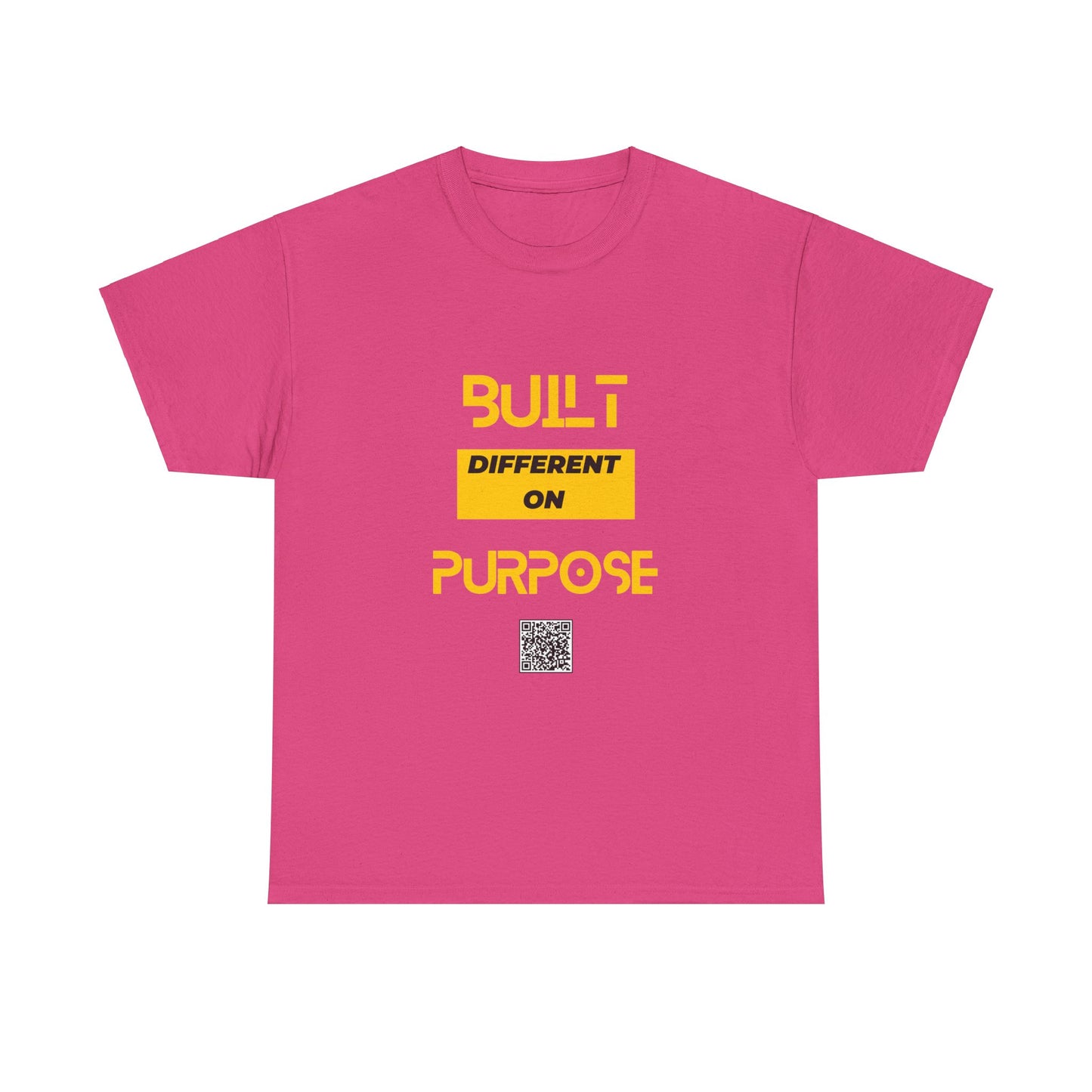 Built Different on Purpose Unisex Heavy Cotton Tee - Inspirational Graphic T-Shirt