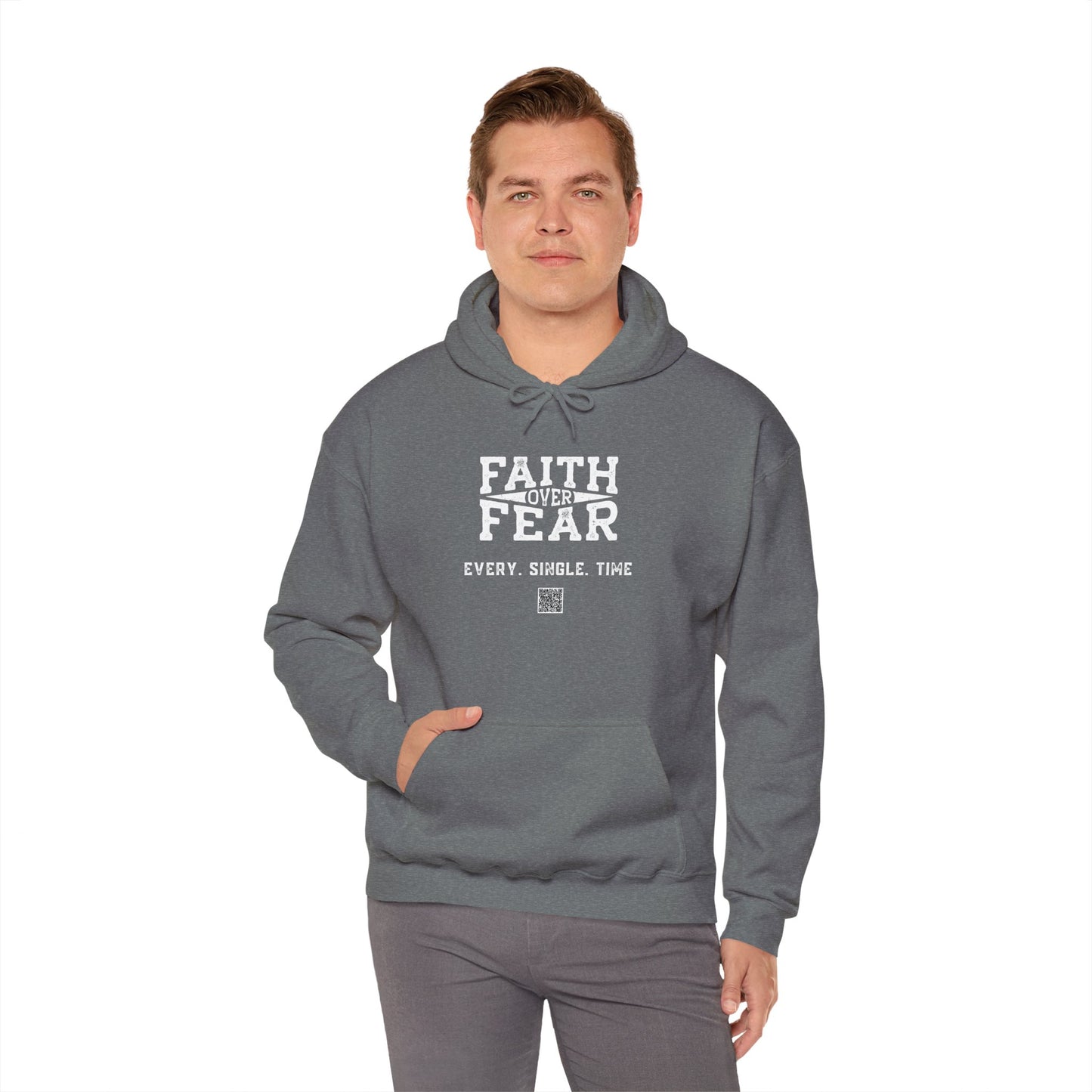 Unisex Heavy Blend™ Hooded Sweatshirt - Faith > Fear