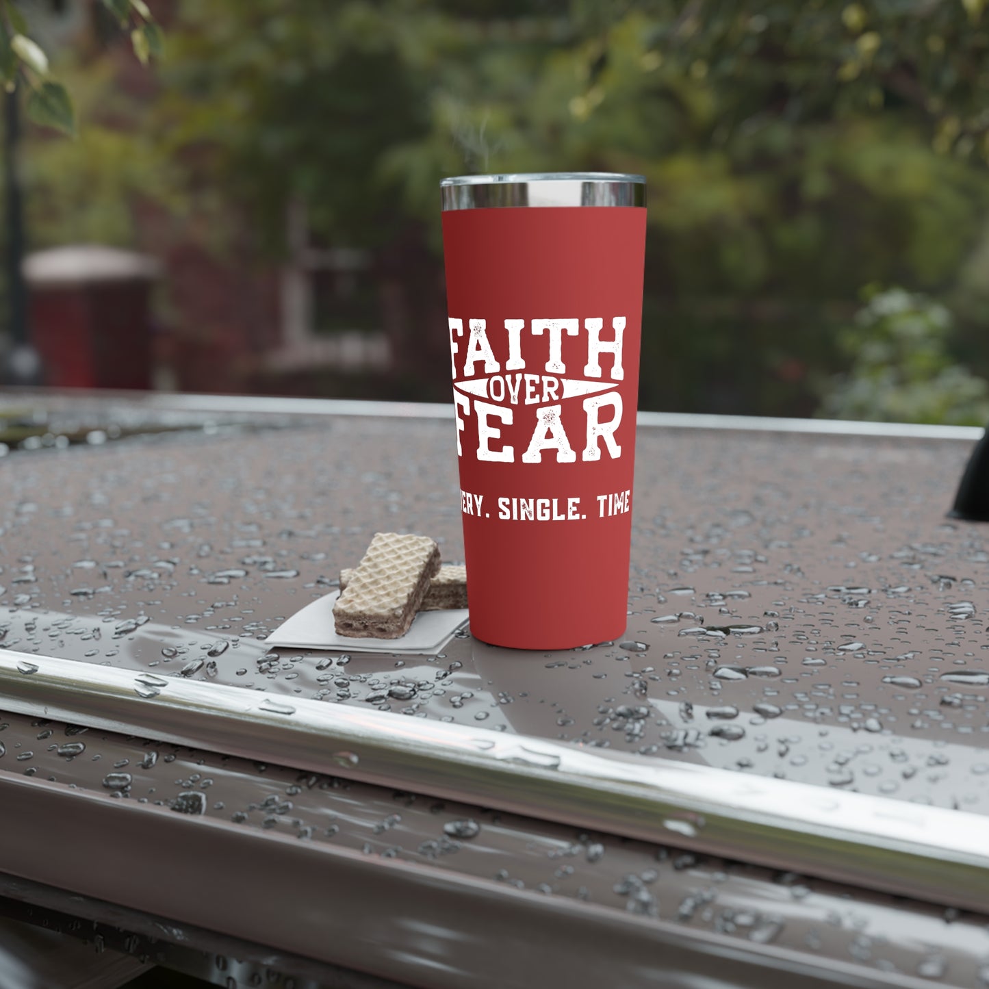 Personalized Copper Vacuum Insulated Tumbler - Faith > Fear