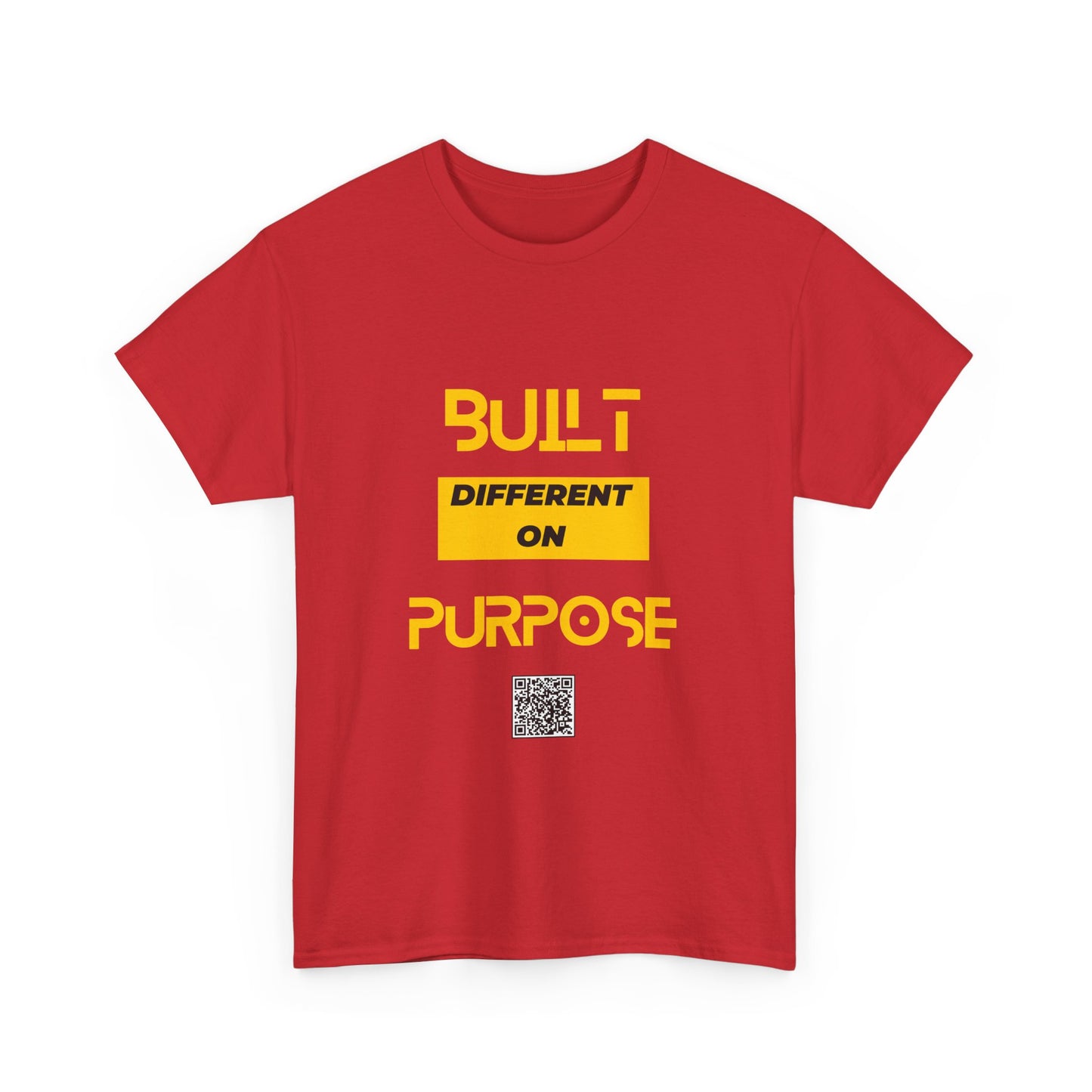 Built Different on Purpose Unisex Heavy Cotton Tee - Inspirational Graphic T-Shirt