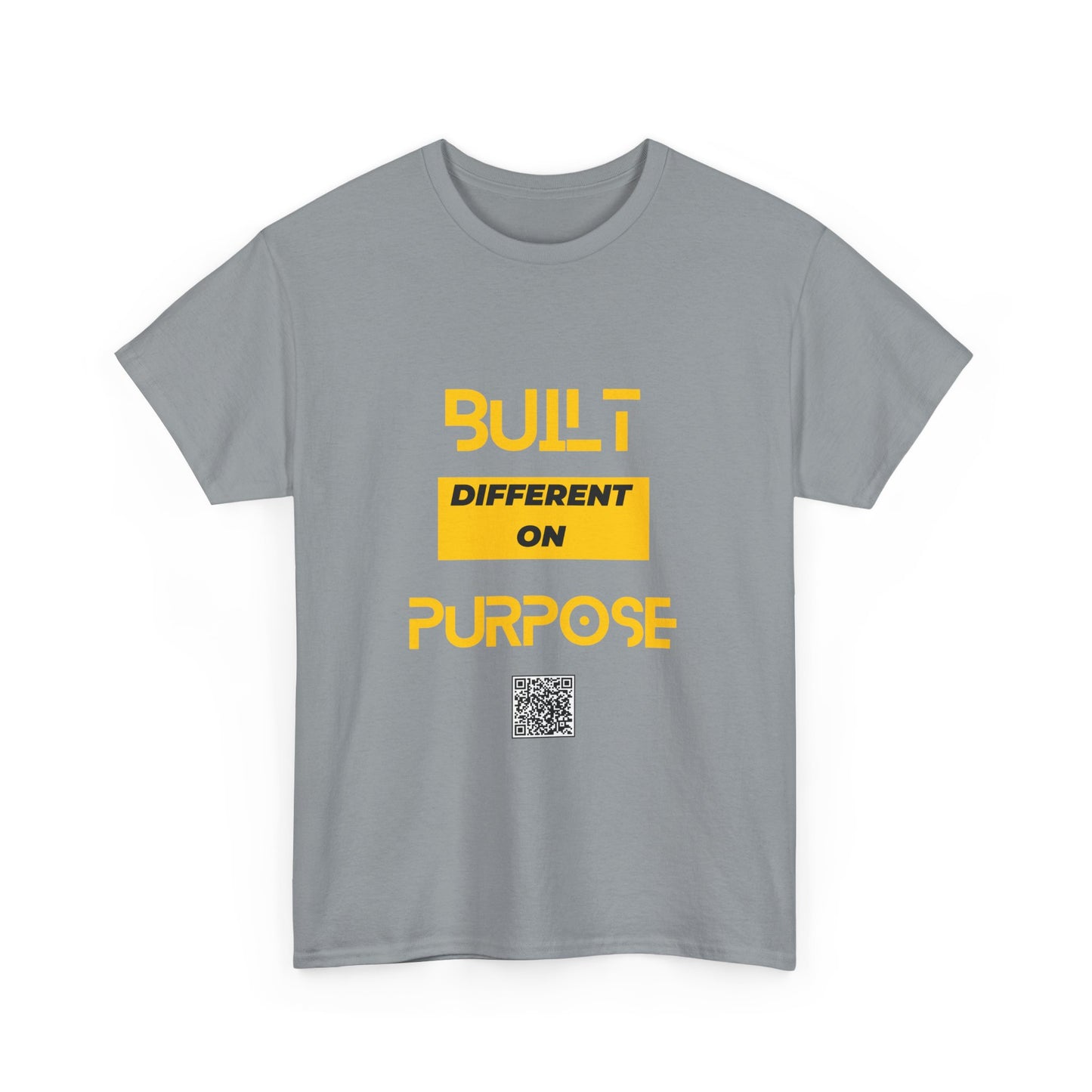 Built Different on Purpose Unisex Heavy Cotton Tee - Inspirational Graphic T-Shirt