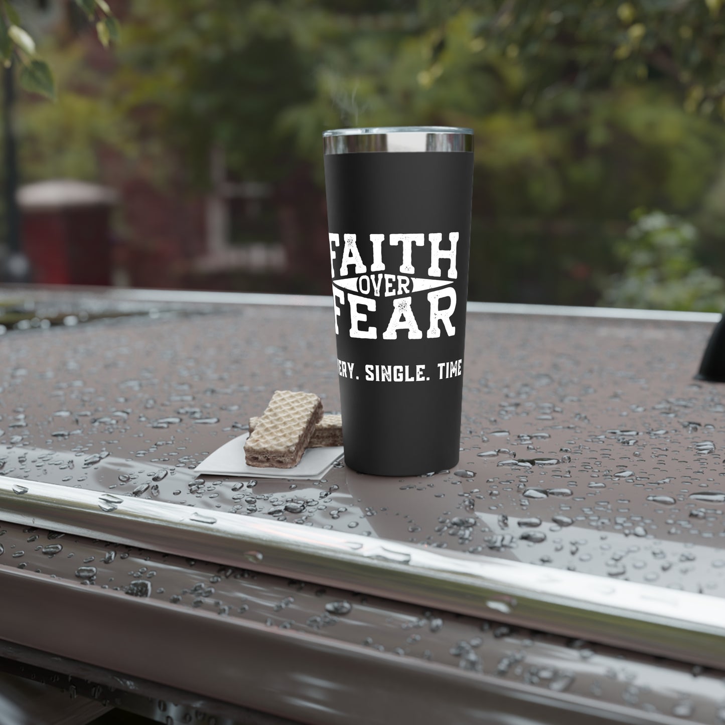 Personalized Copper Vacuum Insulated Tumbler - Faith > Fear