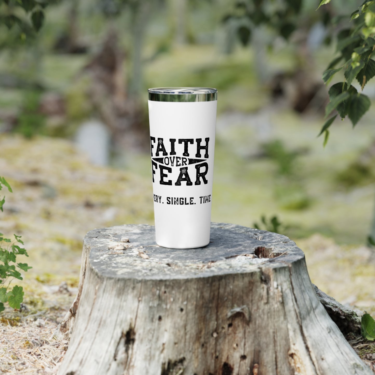 Personalized Copper Vacuum Insulated Tumbler - Faith > Fear